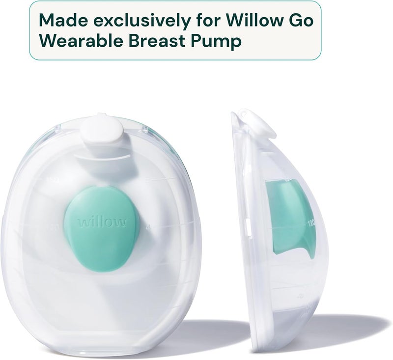 Willow Go - 7oz Reusable Milk Containers with Splash Guard - for use with Go Hands Free Breast Pump - Image 5
